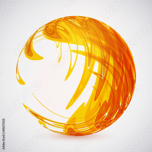Abstract sunny sphere. Vector illustration