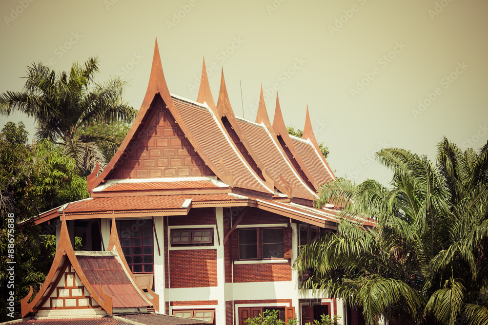 Traditional thai architecture in Bangkok,Thailand