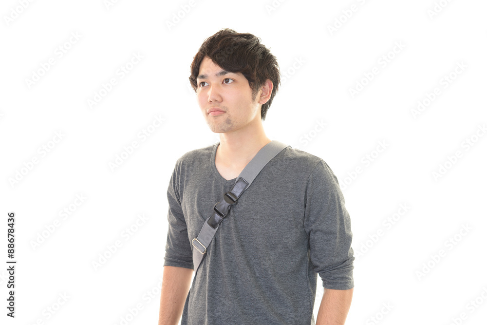 微笑む男性 微笑む男性
