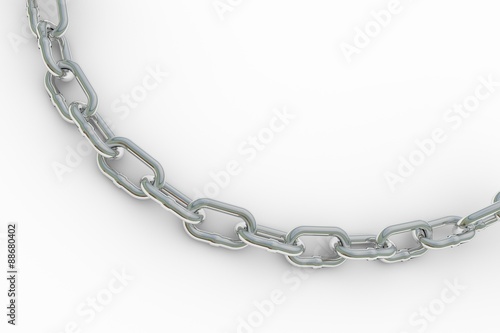 Metal chain, isolated on white