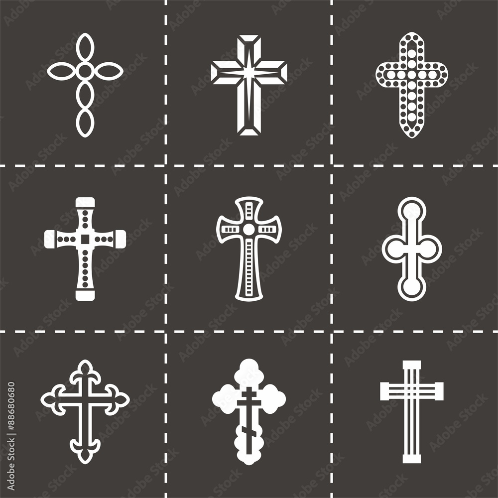 Vector Crosses icon set