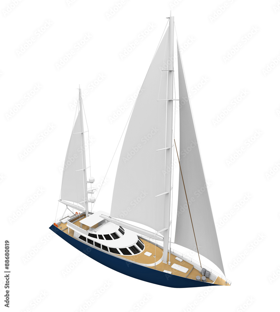 Sailing Yacht Isolated