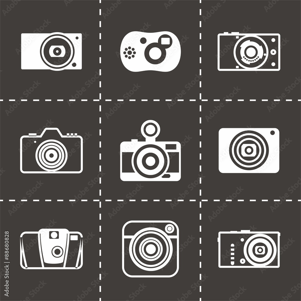 Vector Camera icon set Vector Camera icon set