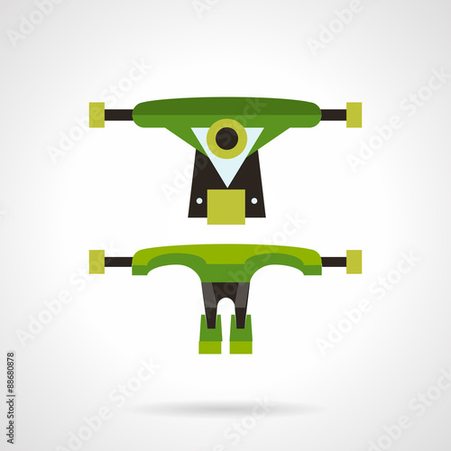 Longboard suspension flat vector icon