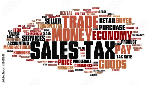 Sales tax word cloud