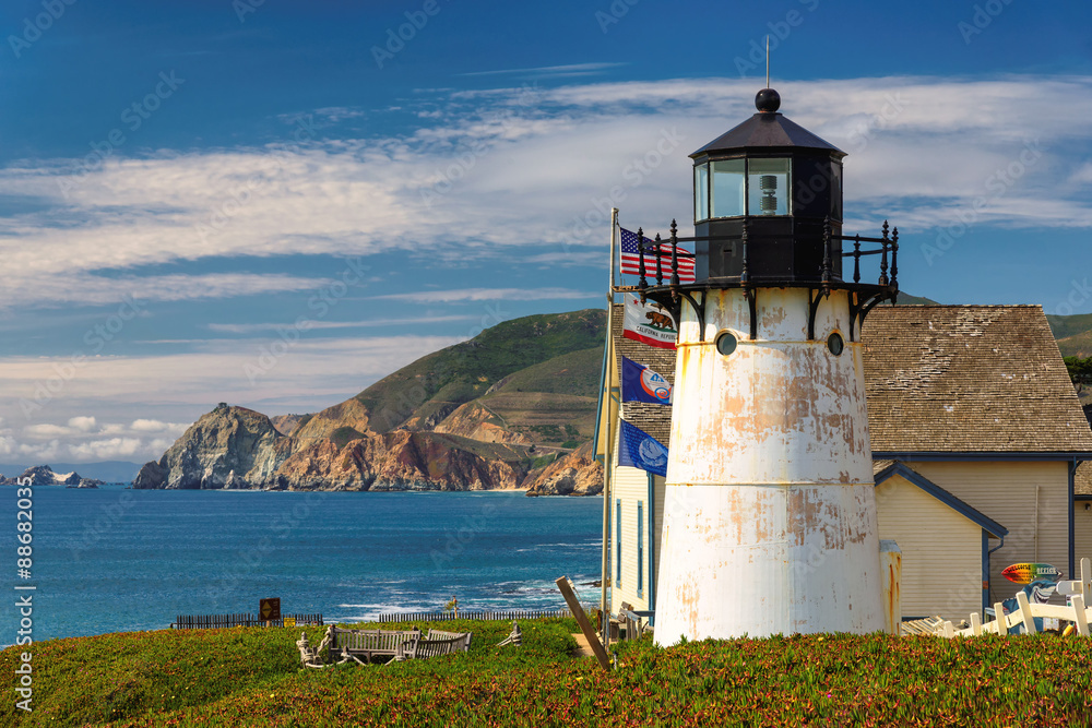 Lighthouse Point Montara Fog Signal and Light Station off of California Highway 1