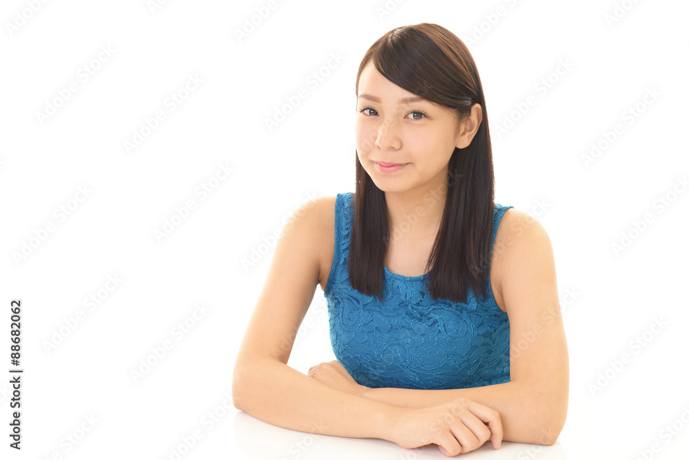 微笑む女性 微笑む女性