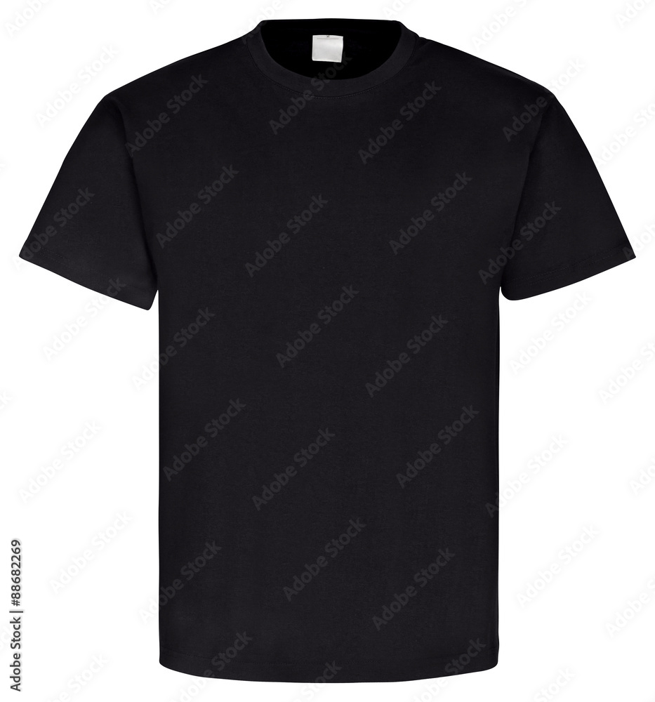 T-Shirt unifarben schwarz Front T-Shirt unifarben schwarz Front