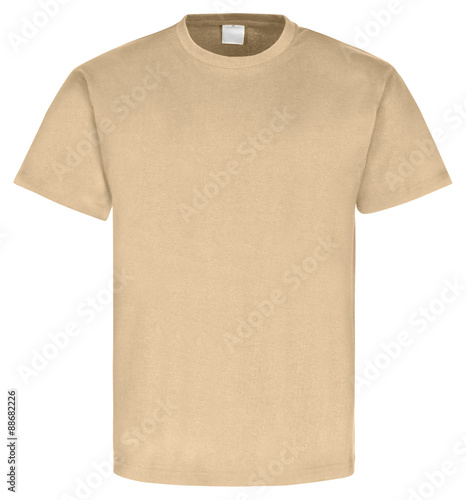 Foto T-Shirt unifarben sandfarben Front
