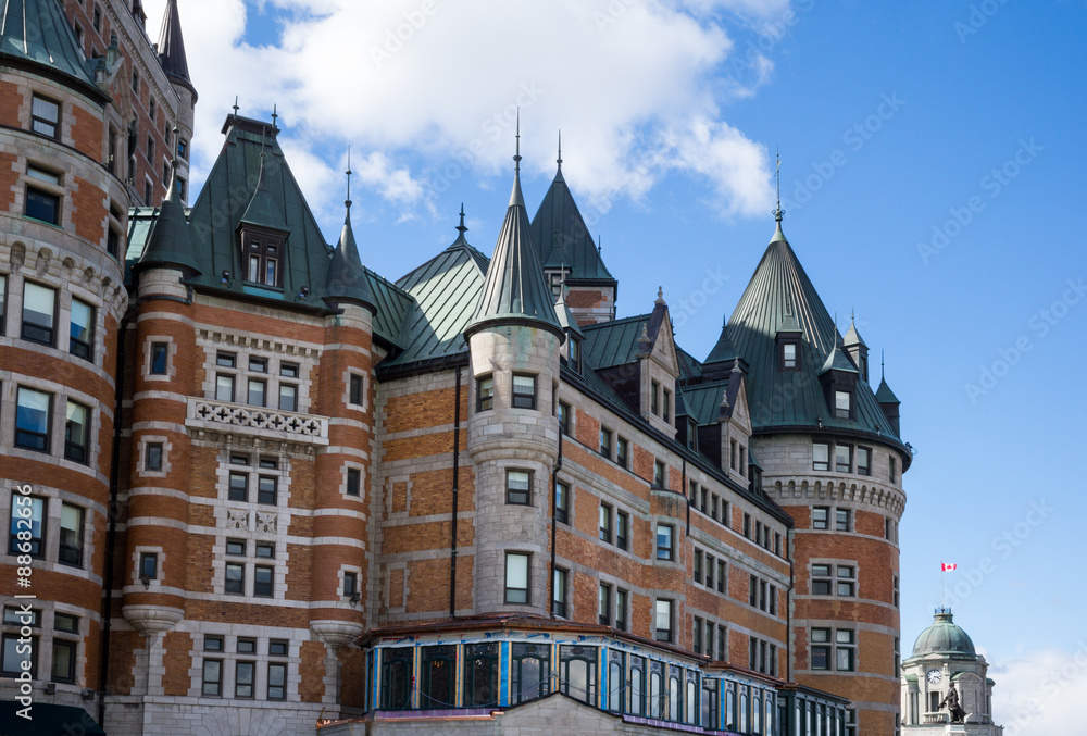 Canada, Quebec, Quebec city, the Frontenac castle seen from the Governors promenade