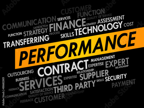 PERFORMANCE word cloud, business concept