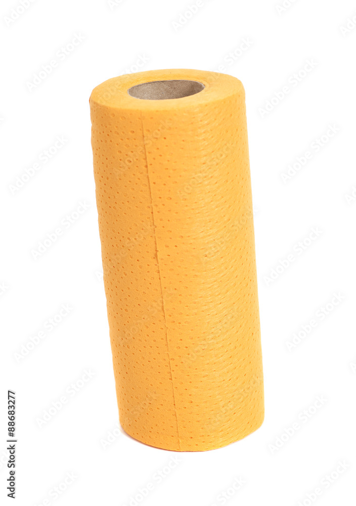 Roll of paper kitchen towels isolated on white Roll of paper kitchen towels isolated on white