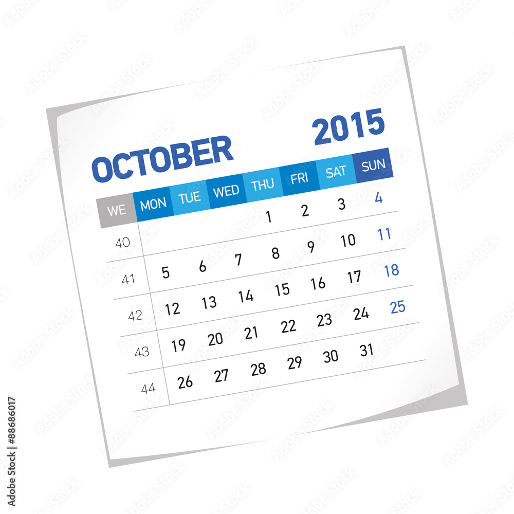 October 2015 European Calendar October 2015 European Calendar