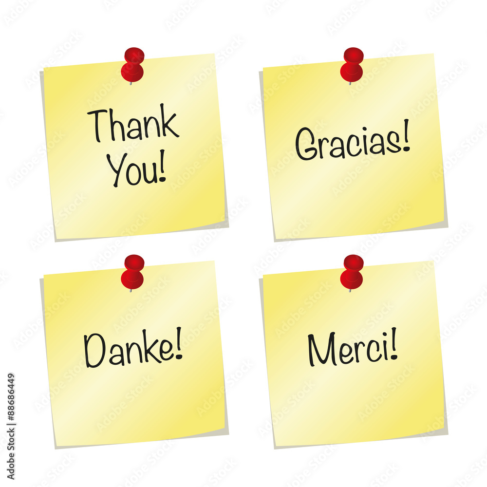 Thank you words in english, spanish, german and french Thank you words in english, spanish, german and french