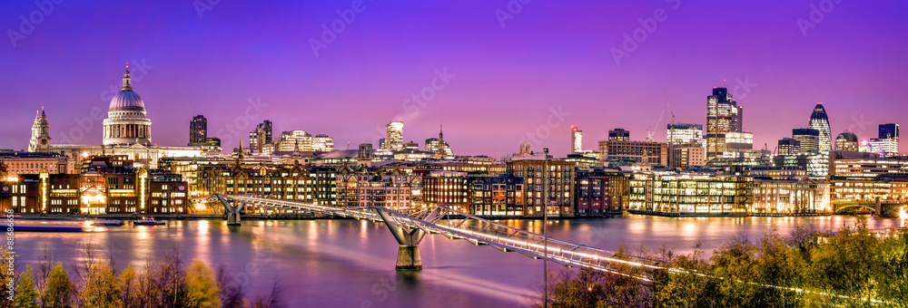 City of London at twilight