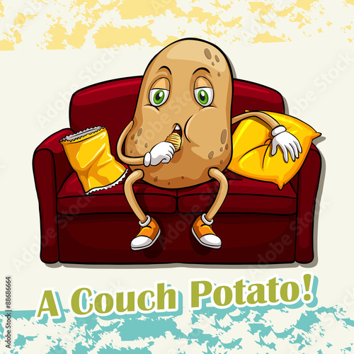 English idiom couch potato