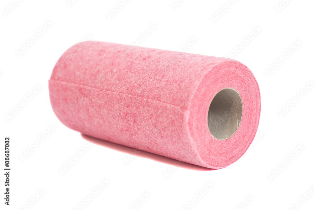 Roll of paper kitchen towels isolated on white Roll of paper kitchen towels isolated on white
