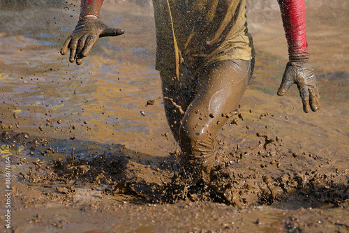 Mud race runners photo