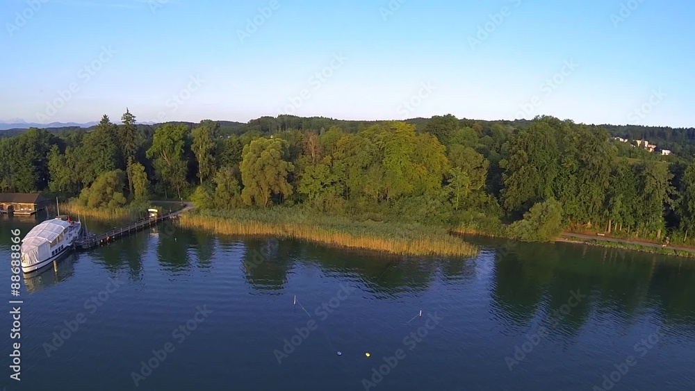 View of Lake Starnberg, Bavaria, Upper Bavaria, Germany View of Lake Starnberg, Bavaria, Upper Bavaria, Germany