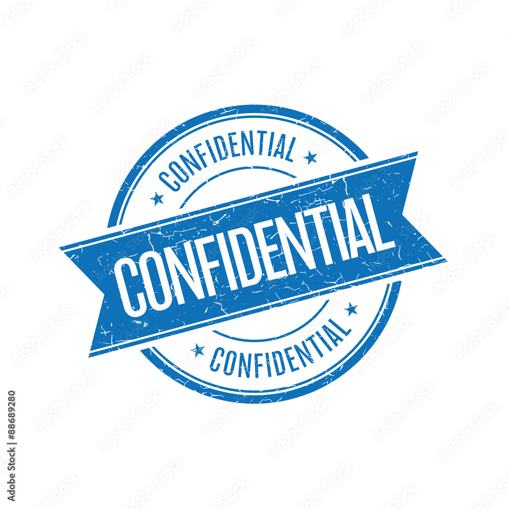 Fototapeta premium Confidential grunge retro isolated stamp