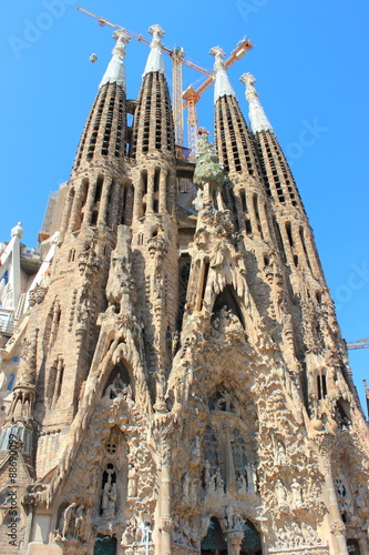 Die Geburtsfassade der berümten Sagrada Familia von Gaudi