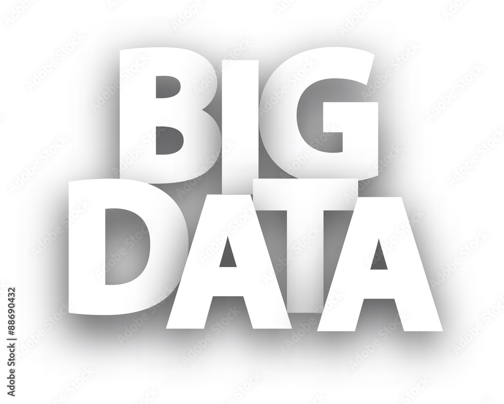 Paper big data sign. Paper big data sign.