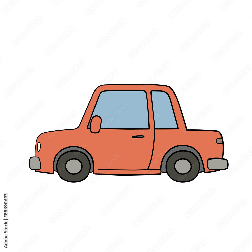 old style drawn car old style drawn car