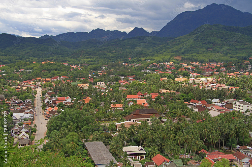 view of Luang Prabang from Phousi mountain