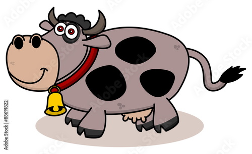 a smiling cow on profile