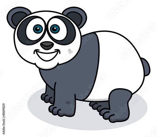 Fototapeta Naklejka Na Ścianę i Meble -  a panda smiling on profile