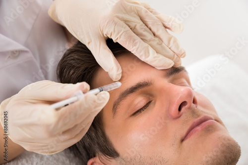 Man Having Cosmetic Treatment