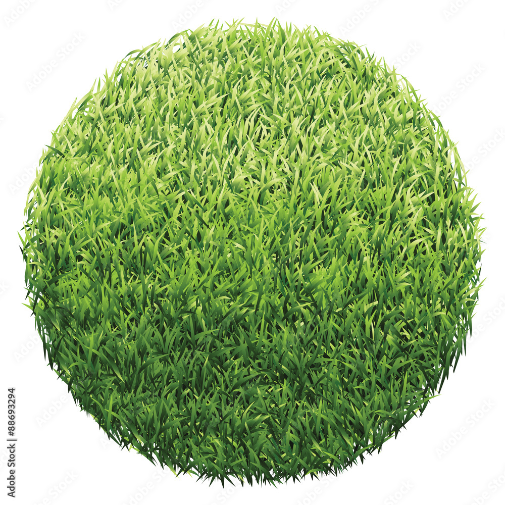 Circle of green grass. A lawn with gradient light green to dark green.  Stock Vector | Adobe Stock