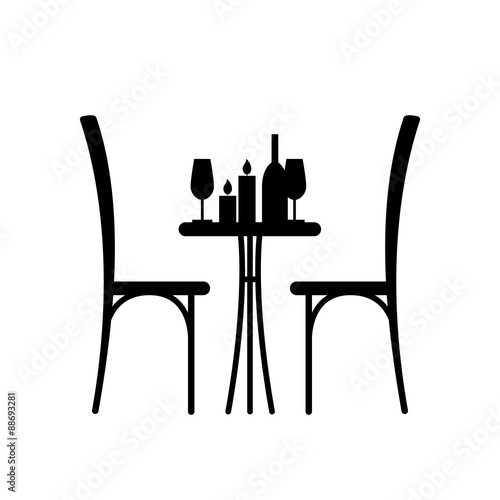 Table in the restaurant for two