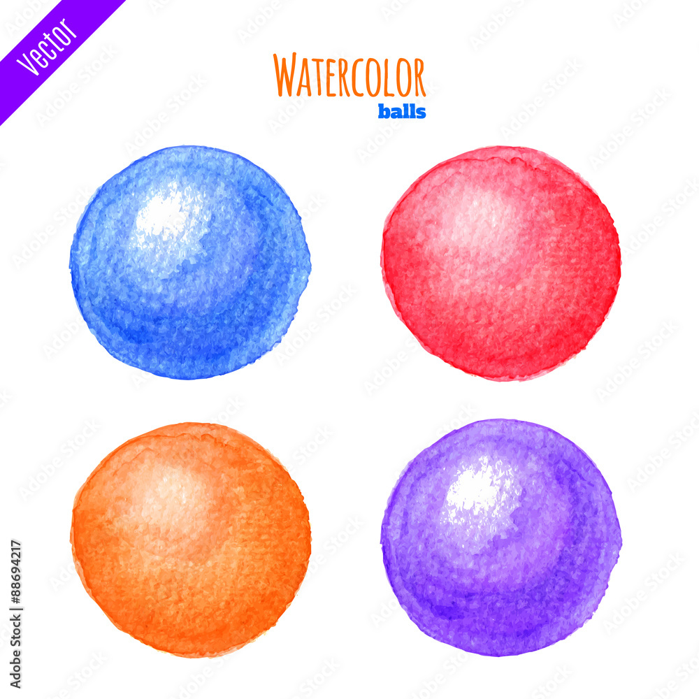 Watercolor balls