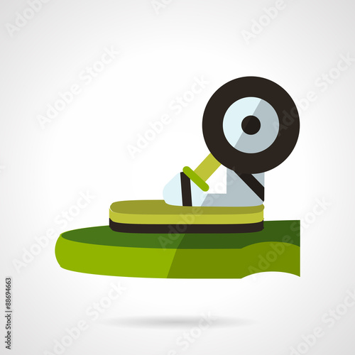 Longboard store flat vector icon