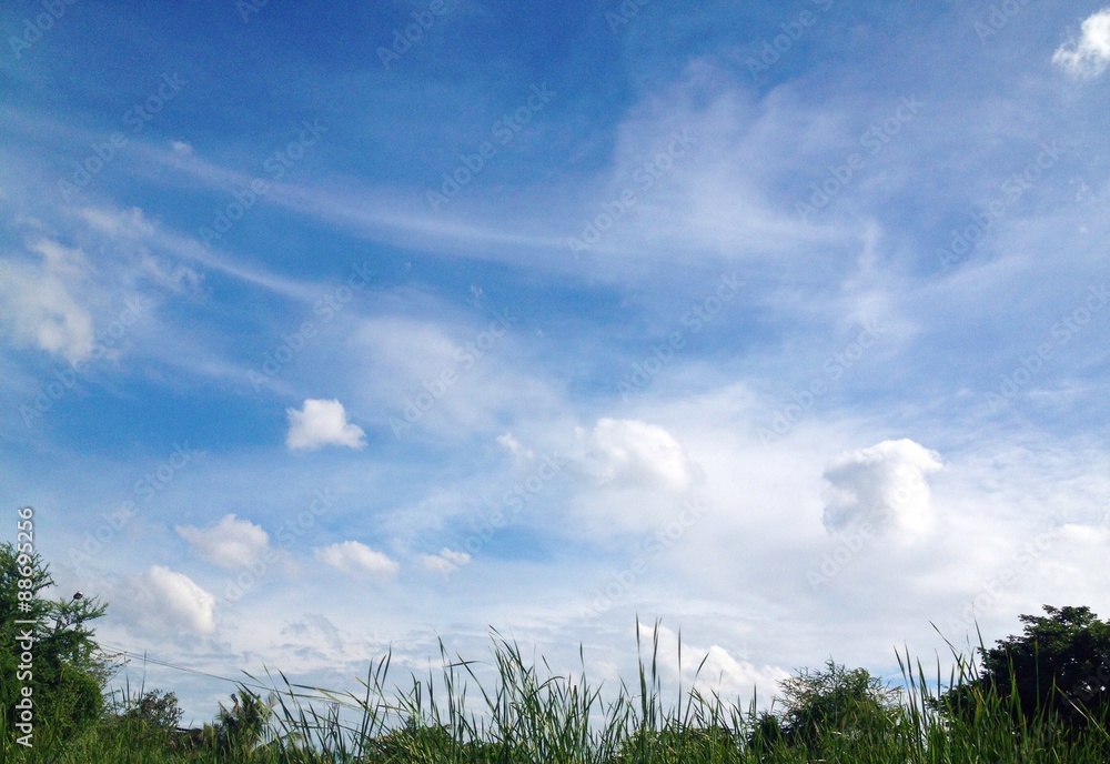 blue sky background