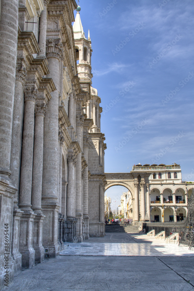 The cathedral of Arequipa, Peru
