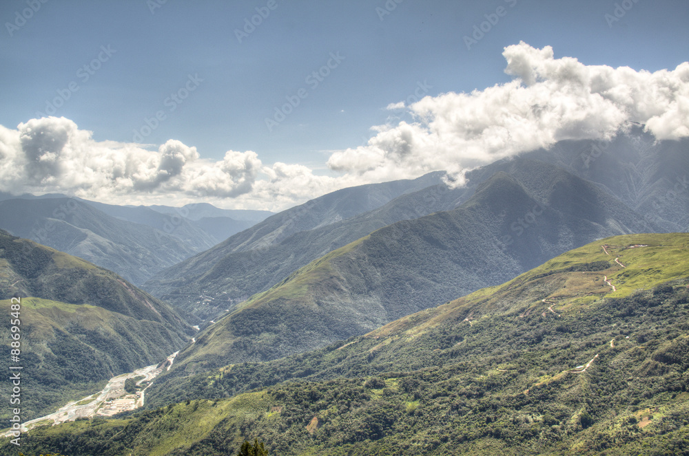 View over the valley of Coroico, Bolivia
