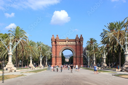 Die Promenade mit dem Arc de Triomf in Barcelona