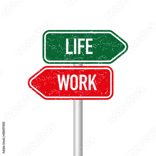 Work and life signpost