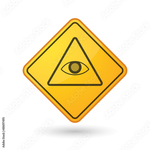 Awareness sign with  an all seeing eye