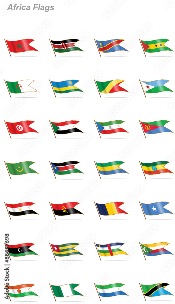 Drapeaux des pays Africains Drapeaux des pays Africains