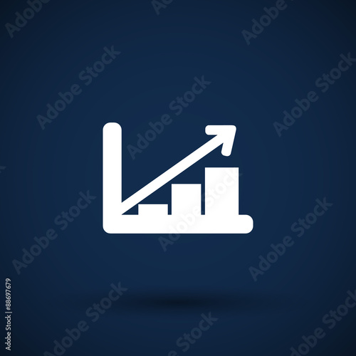 Infographic chart icon vector graph market business