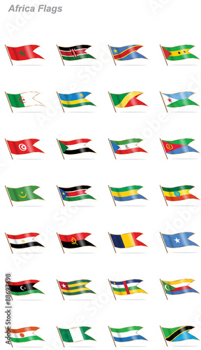 Drapeaux des pays Africains