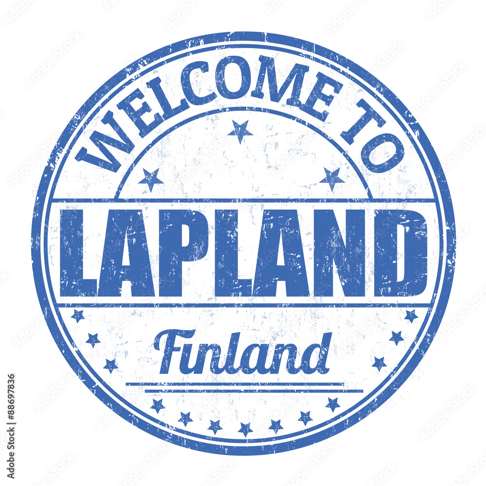 Welcome to Lapland stamp Stock Vector | Adobe Stock