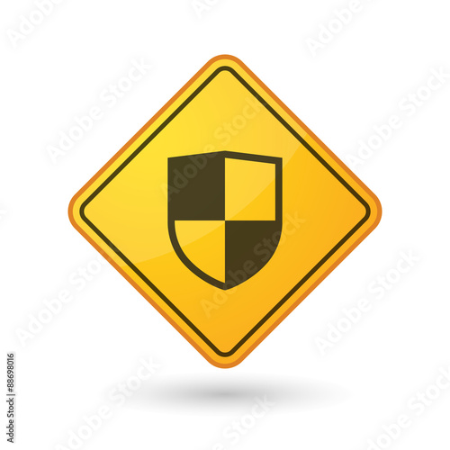 Awareness sign with  a shield