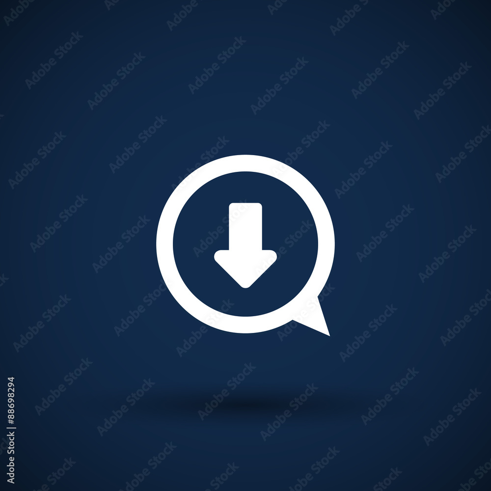 Arrow down bottom sign pictogram Vector symbol icon Arrow down bottom sign pictogram Vector symbol icon