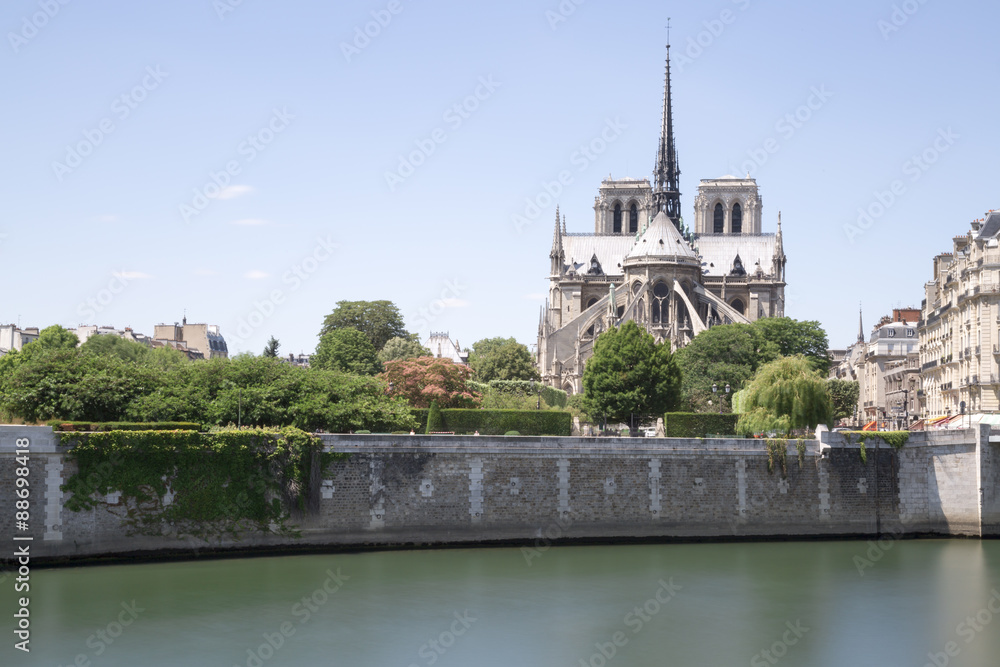 The Notre Dame Cathedral in Paris, France