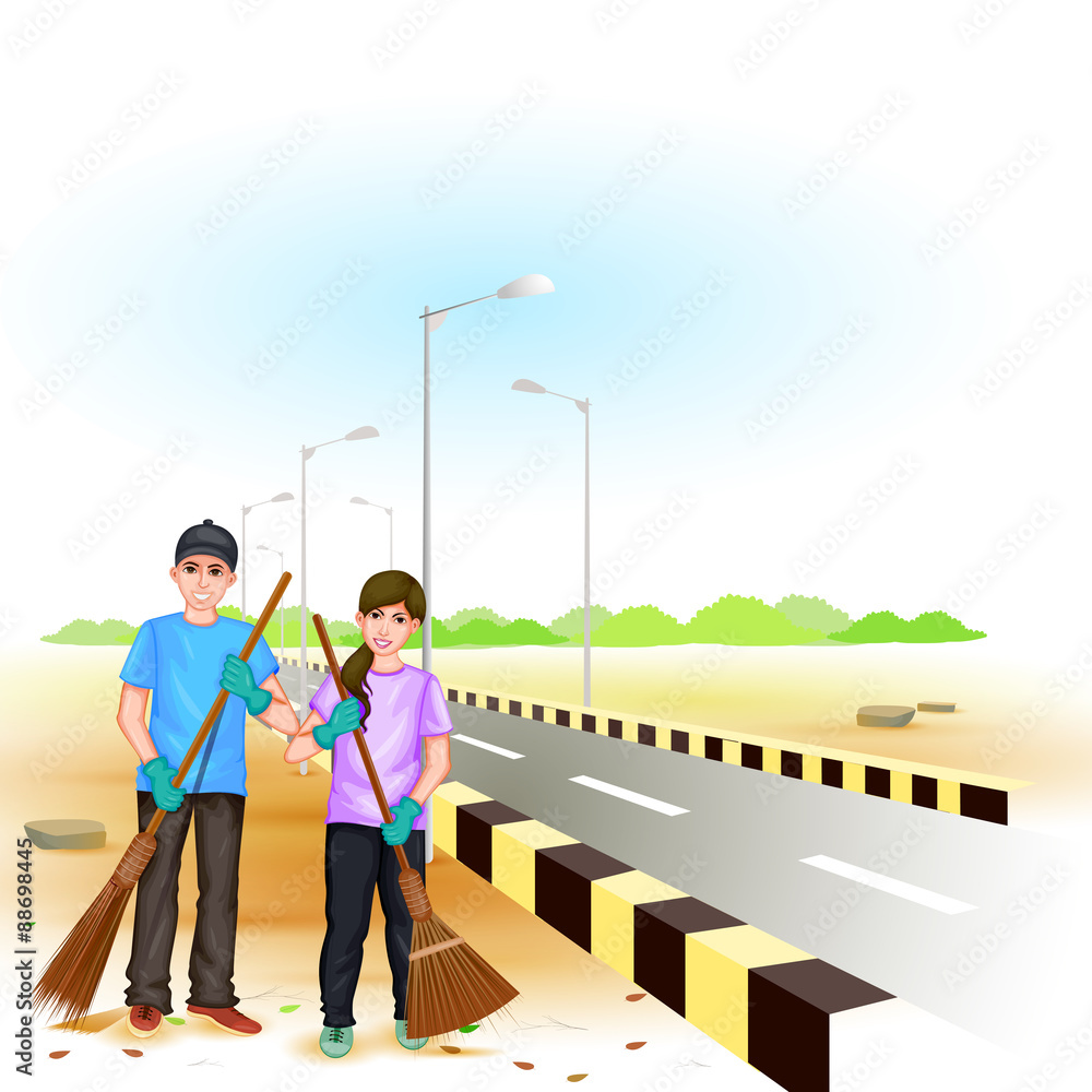 Clean India Mission Stock Vector | Adobe Stock-saigonsouth.com.vn