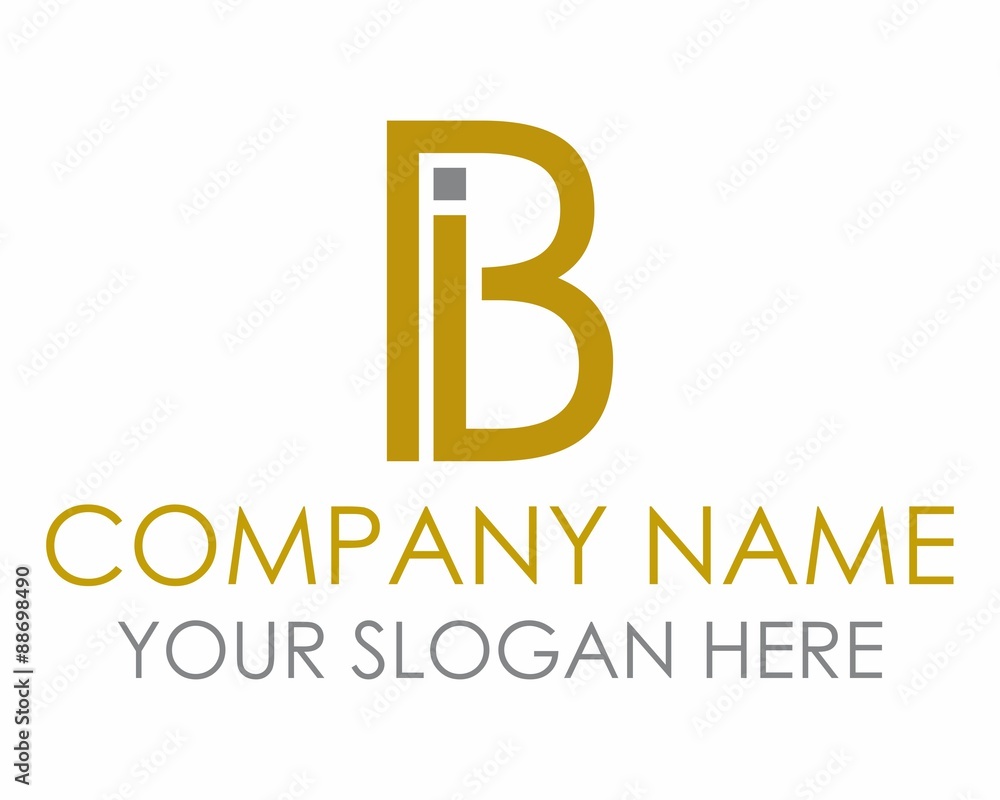 B typography logo vector